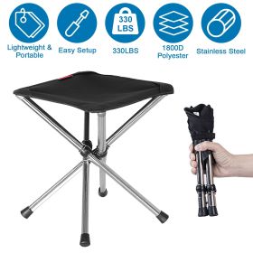 1Pc Foldable Camping Stool Retractable Portable Folding Chair Easy Setup Lightweight Stool Carry Bag Fishing Camping Hiking BBQ