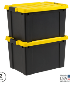 IRIS USA 19 Gal. Plastic Storage Bins with Lids, Latching Totes, Heavy Duty Containers 2Pk