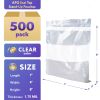 Pack of 500 Clear Zipper Stand Up Pouches