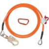 VEVOR 16mm Steel Core Flipline, 10ft(3m) Arborist Flipline for Tree Climbing with Alloy Steel Snap Hook & Aluminum Alloy Carabiner