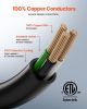 50A Generator Extension Cord 25 ft 250V NEMA 6-50P to 6-50R 12500W Power Cable