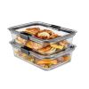 Leak-Proof 8-Cup Glass Food Storage Set - Convenient Brilliance for Freshness and Organization