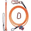 VEVOR Steel Core flipline, 1/2" x 12' Arborist Flipline, Flip Line for Tree Climbing with Alloy Steel Snap Hook