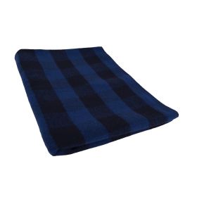 Rothco Plaid Wool Blanket 62"x 80" (Color: Blue Plaid)