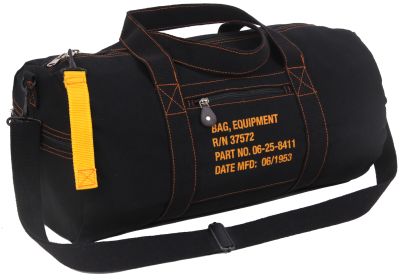 Rothco Canvas Equipment Bag (Color: Black, size: 19 Inches)