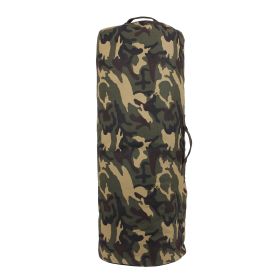 Rothco Canvas Duffle Bag with Side Zipper (Color: Woodland Camo, size: 25" x 42")