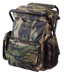 Rothco Backpack and Stool Combo Pack (Color: Woodland Camo)