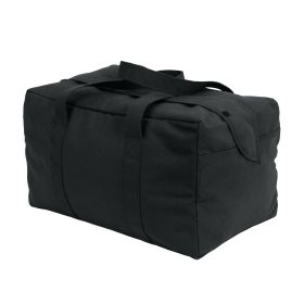 Rothco Canvas Small Parachute Cargo Bag (Color: Black)