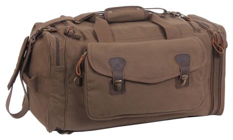 Rothco Canvas Extended Stay Travel Duffle Bag (Color: Brown)