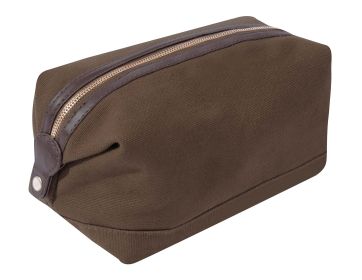 Rothco Canvas & Leather Travel Kit (Color: Earth Brown)