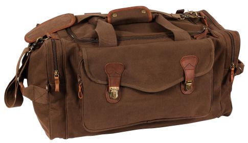 Rothco Canvas Long Weekend Bag (Color: Brown)