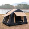 Foldable 2-3 People Amphibious Inflatable Car Roof Top Tent for camping Outdoor Glamping Camping Tent for SUV,Truck( Without Ladder, Two-tone Sty