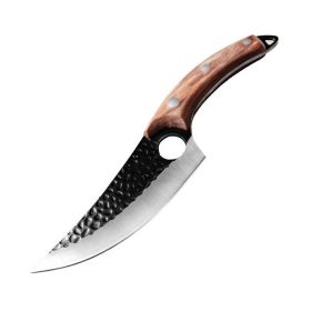 Butcher Knife for meat and bone with small scimitar (USPS Shipping) (Type: Kitchen Surpplice, Color: Brown)