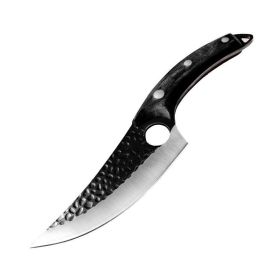 Butcher Knife for meat and bone with small scimitar (USPS Shipping) (Type: Kitchen Surpplice, Color: Black)