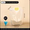 5pcs Food Storage Bags; Portable Folding Sealed Food Storage Containers With Lids; Clear Reusable Large Capacity Storage Bags; Moisture-proof Sea