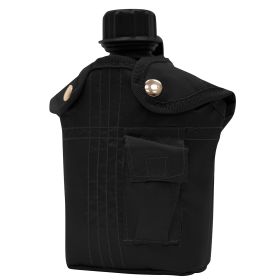 Rothco 3 Piece Canteen Kit With Cover & Aluminum Cup (Color: Black)