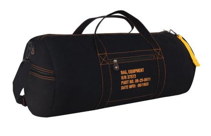 Rothco Canvas Equipment Bag (Color: Black, size: 24 Inches)