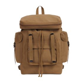 Rothco Canvas European Style Rucksack (Color: Coyote Brown)