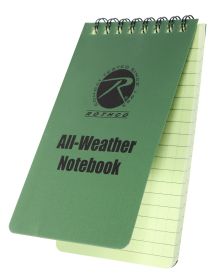 Rothco All-Weather Waterproof Notebook (Color: Olive Drab, size: 3" x 5")
